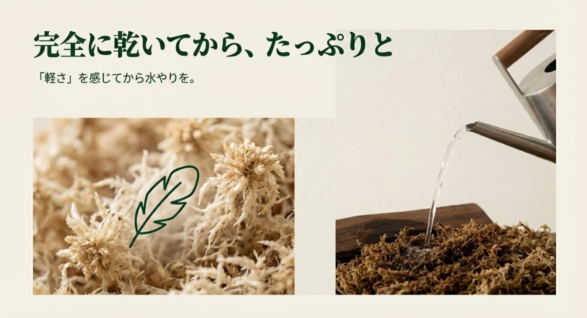 乾燥した水苔のアップ画像