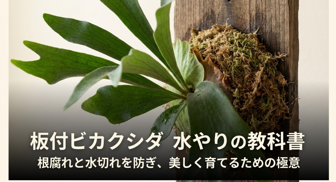 板付ビカクシダの水やりの教科書の表紙スライド
