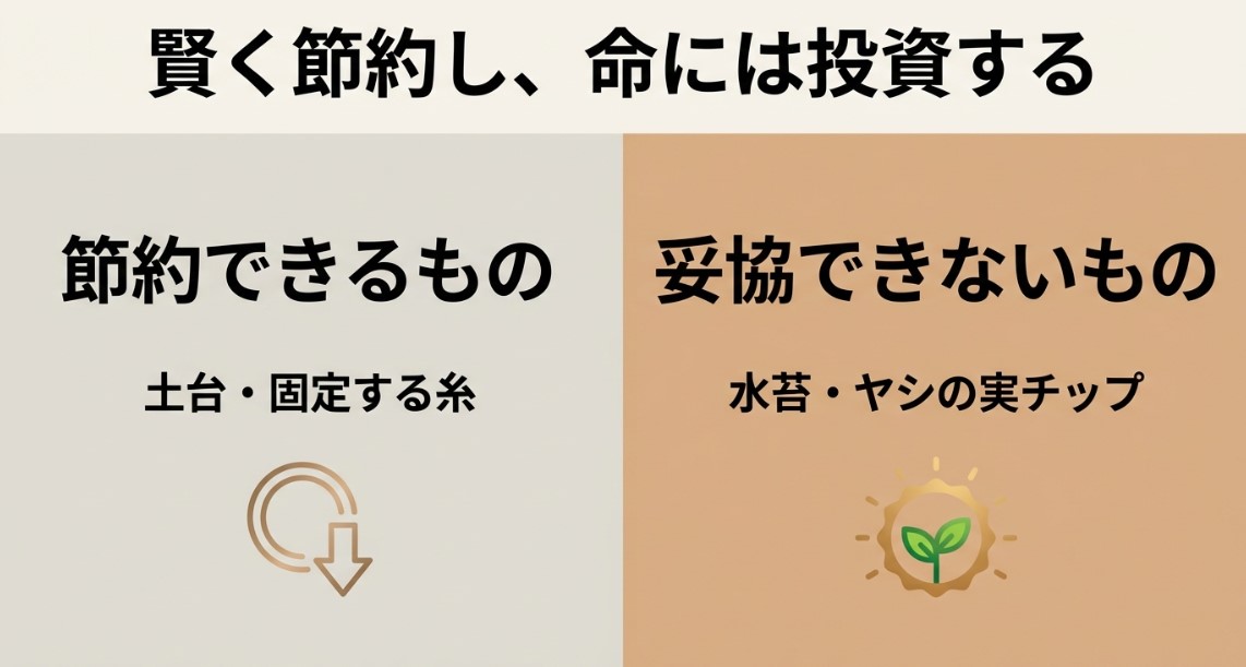 賢く節約し、命には投資する